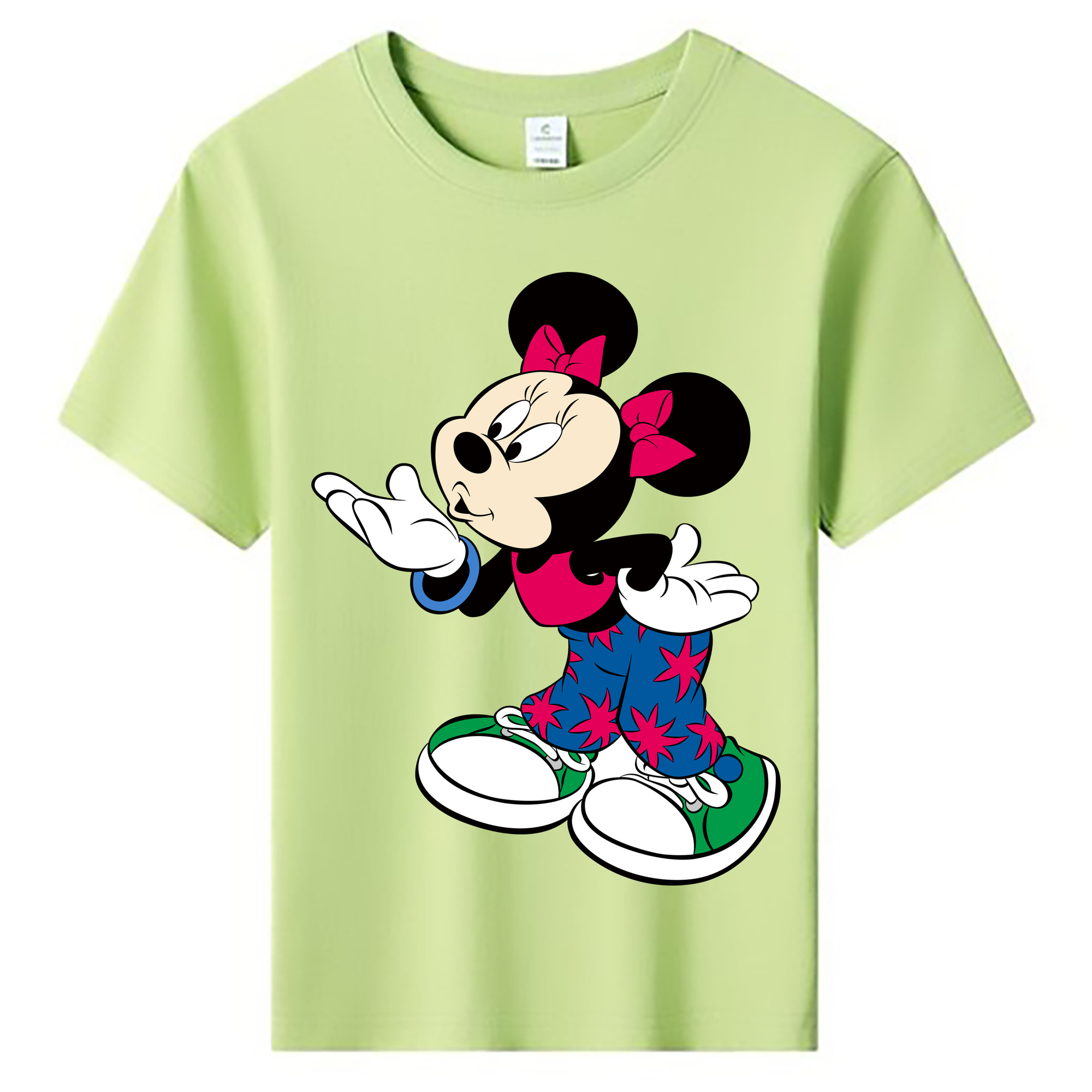 ミッキーマウス Mickey Mouse 綿100％キッズTシャツ（フロントプリント）